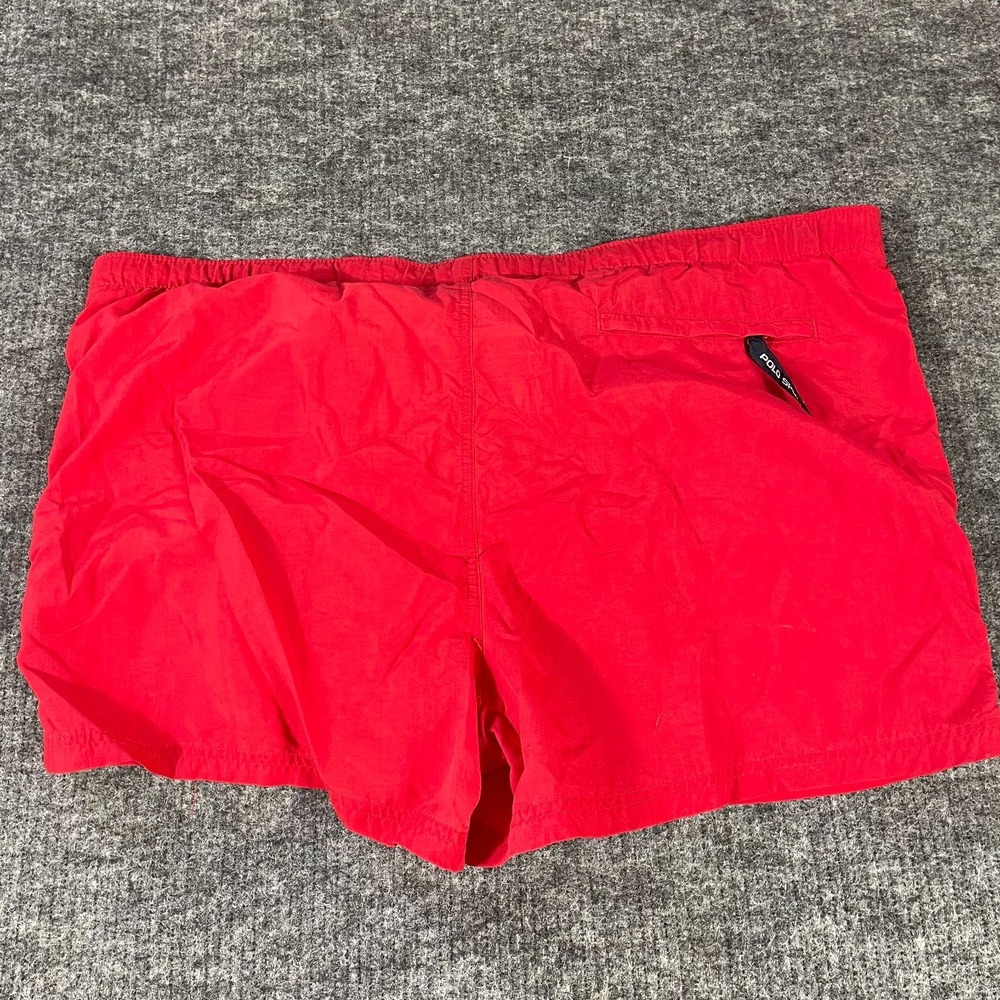 Vintage Polo Sport Ralph Lauren Swim Trunks Mens XL Red Mesh Lined Retro 90s - Picture 11 of 12